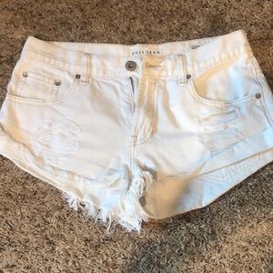 Pacsun white denim shorts. Bullhead Denim Co.
